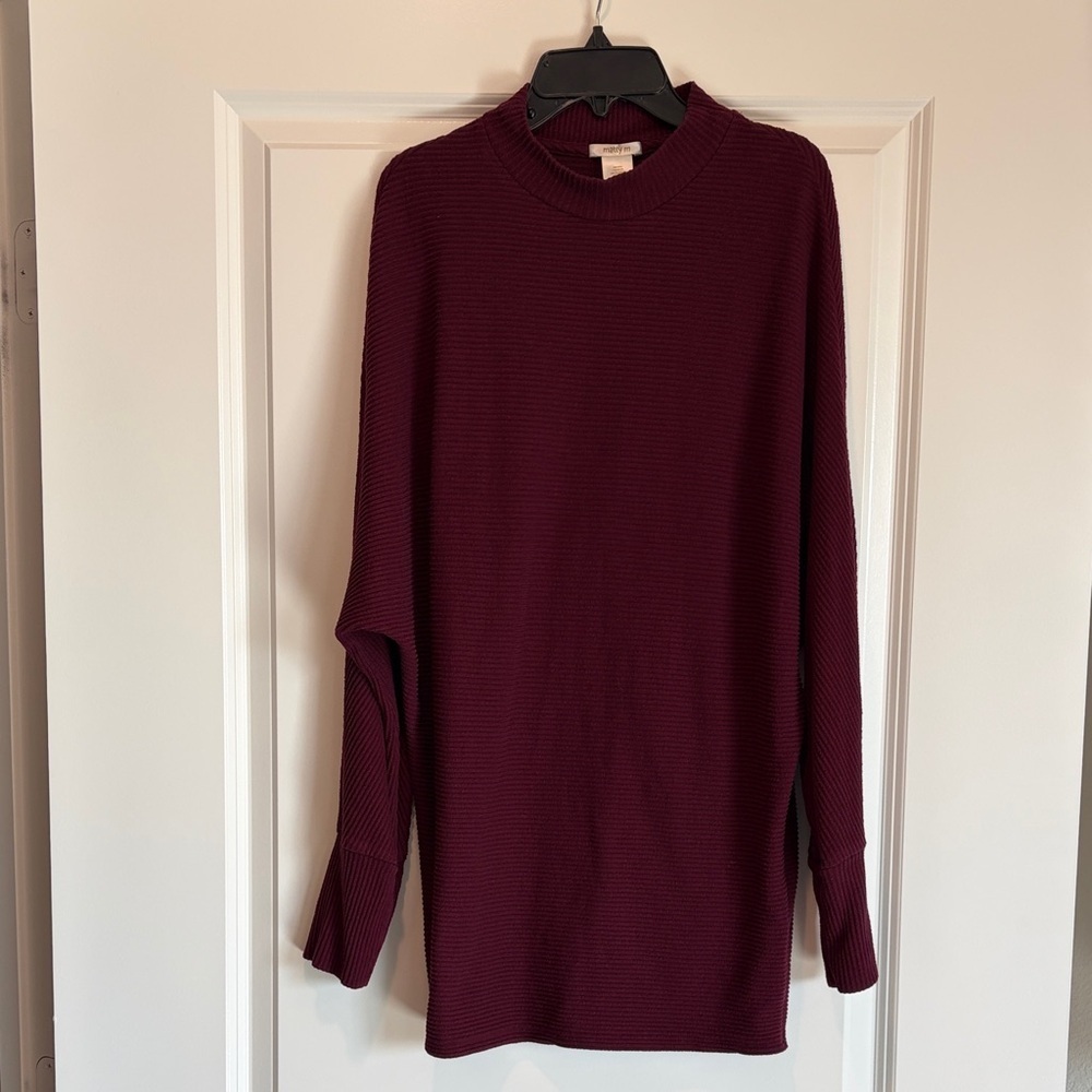 Matty M wine ribbed sweater